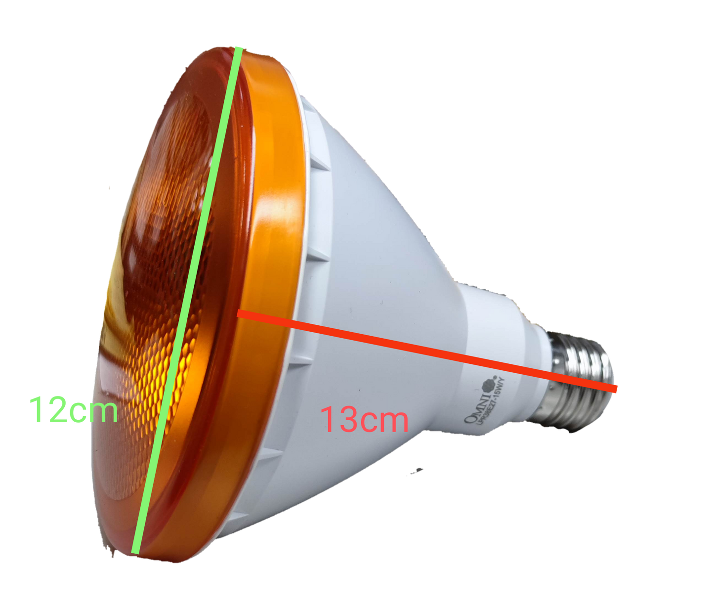 Omni 15W PAR 38 E27 220V Yellow LPR38E27-15W/Y, LED PAR 38 15W E27 220V Yellow
