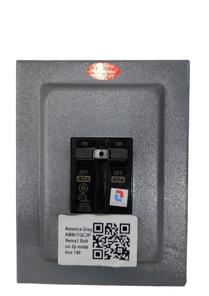 GE  Circuit Breakers with Metal Enclosure 2 Pole Single Phase TQC, Circuit Breaker with Enclosure 2Pole Single Phase Bolt on
