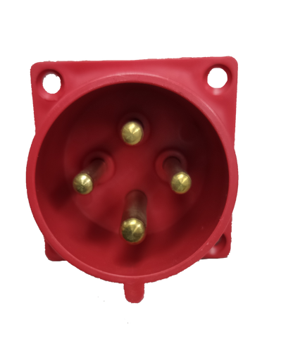 Grippes 32A 3P+E Industrial Plug 6h 380-415V ( 4 Pins) Chassis Type 624 IEC309-2