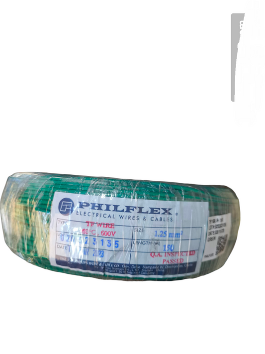 Philflex TF wire 16/7 1.25mm, Hook Up TF wire 1.25mm (Green)