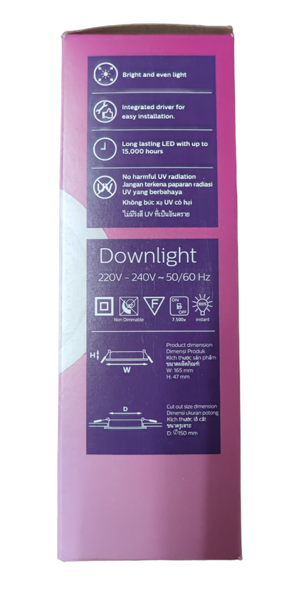 Philips LED Downlight 17W Daylight 220V (6.5") Philips Downlight 59466 Meson