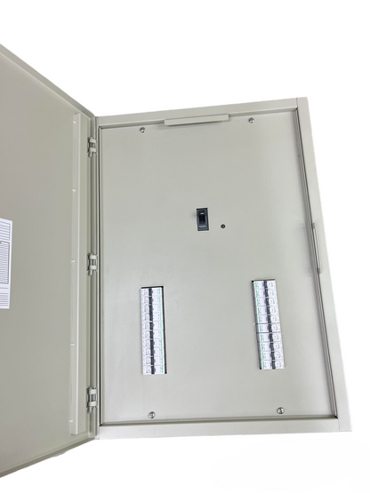 Schneider & Royu Panel Board 250A 3 Pole MCCB Main and 20 Branches 1 Pole iC60N with Neutral and Grounding Bus Bar ( Schneider)  EZC250F Main Branches iC60N