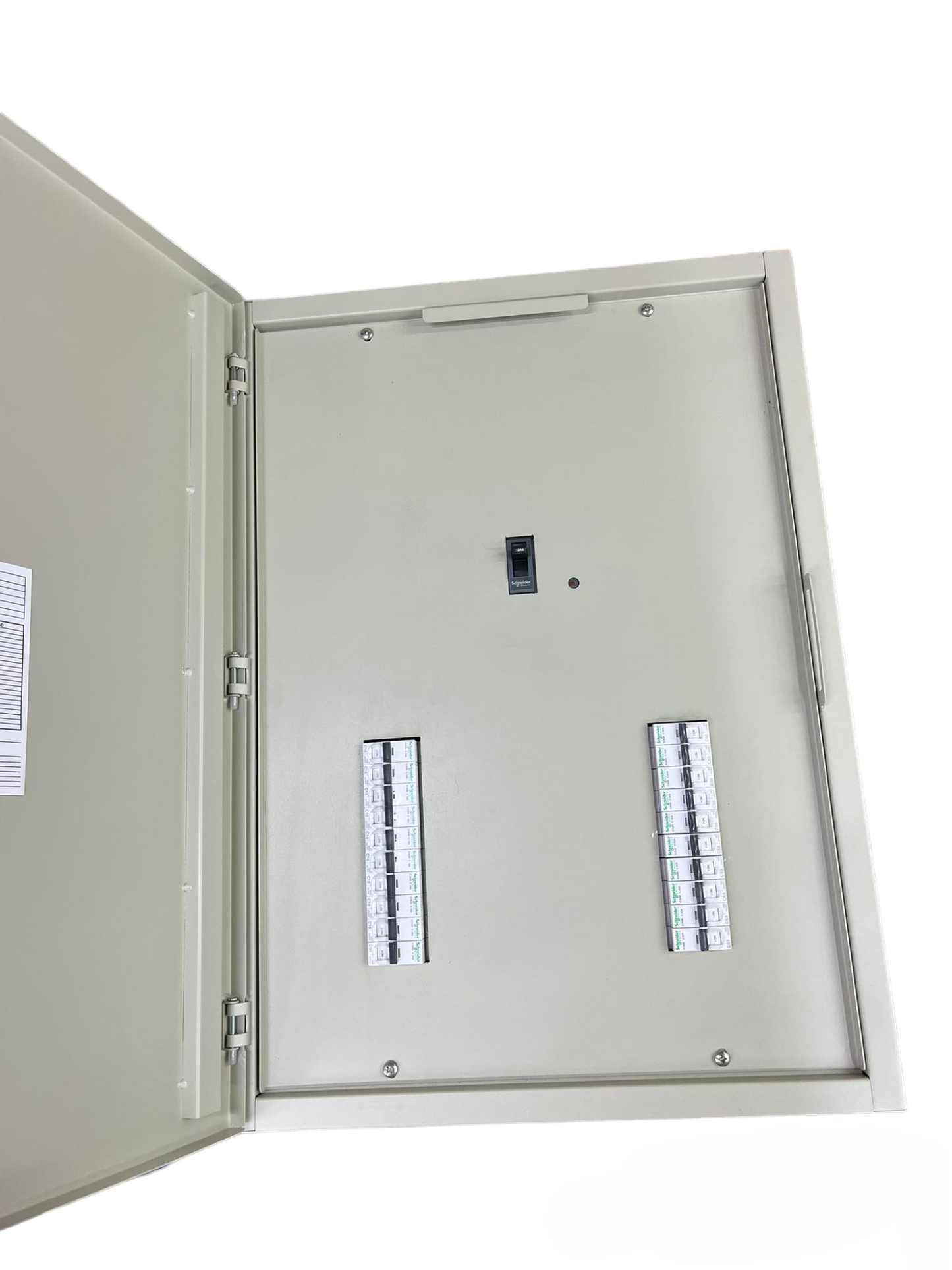 Schneider & Royu Panel Board 250A 3 Pole MCCB Main and 20 Branches 1 Pole iC60N with Neutral and Grounding Bus Bar Schneider EZC250F Main Branches iC60N