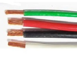 Duraflex 8mm Stranded Wire Black alongside various colored stranded wires for electrical projects
