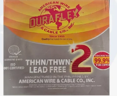 Duraflex 8mm THHN wire per meter - red packaged for electrical applications with clear labeling