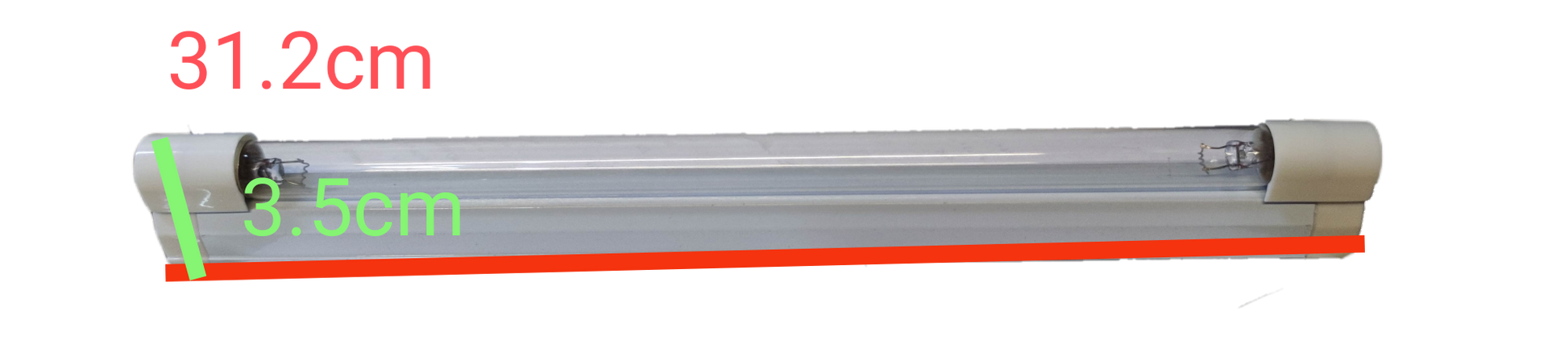 Denko 8W UV-C germicidal lamp with fixture in sleek white design for effective sterilization