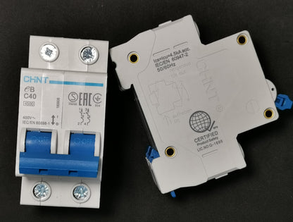 Chint 40A 2Pole 4.5KAIC 220V Miniature Circuit Breaker MCB