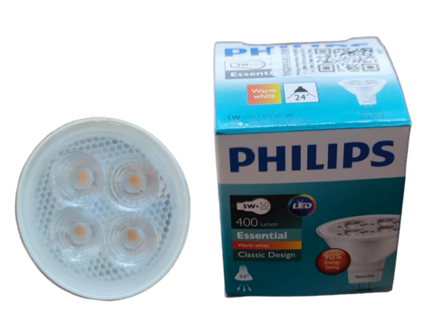 Philips 5W LED MR16 Warm White 2700K 12VDC GU5.3 Essential