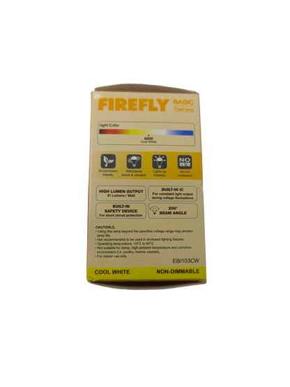 Firefly 3W LED Bulb E27 220V Cool White 4000K EBI103CW