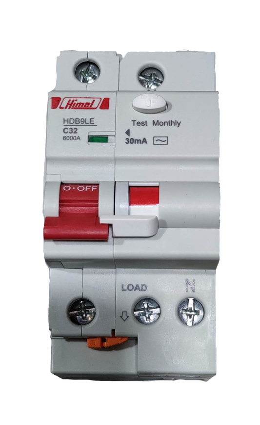 Himel 32A 6 KAIC 30mA 1P+N 220V AC HDB9LEN32IC32S, RCBO Residual Circuit Breaker with OverLoad