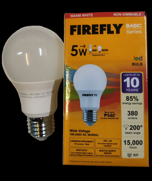 Firefly 5W LED Lamp E27 220V Warm White