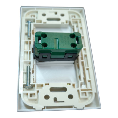 Omni 1 Gang 1 Way Switch with Plate Wide Series 16A 250V WWP-110+WWS-213