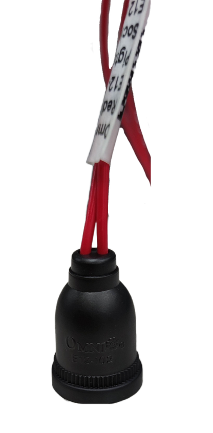 Omni  Pigtail Socket E12 E12-102 (5PCS) , E-12 Rubber Socket