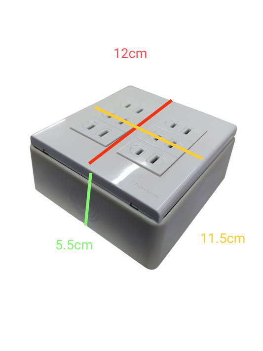 Panasonic 6 Gang Flat Pin Outlet 16A 250V with Utility Box (WEG6806+(6XWEG1001-5)+Utility Box