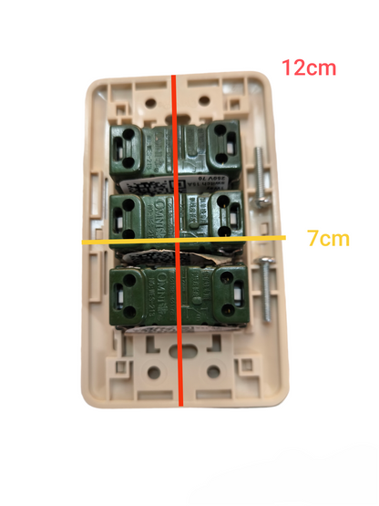 Omni 3 Gang 1 Way Switch 16A 250V with Plate Cover WEP-103+(WES-213x3)