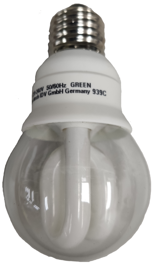 Megaman 6W Green CFL Round 220V E27