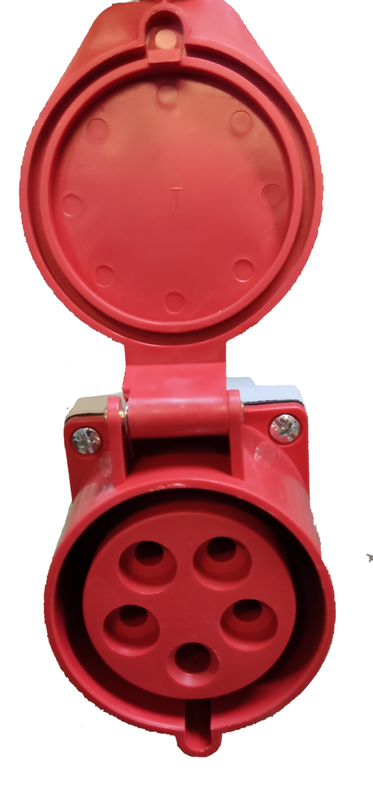 Grippes 32A 3P+E+N 5 Pins Industrial Outlet 6h 380-415V Wall Type IEC309-2 Multi Purpose Power Conenctor