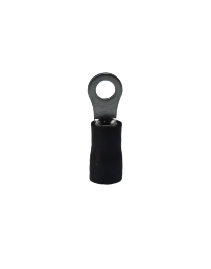 Local Terminal Lugs Ring Type Black Insulation 3.5mm (5Pcs + 5Pcs Free) , Ring Terminal Lugs,  Round Terminal Lugs