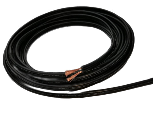Omega Flat Cord Wire 0.75mm 2C (18/2) Pre cut Black Extension Wire Cord 0.75mm 2C  Black , Electrical Flat Cord 0.75mm