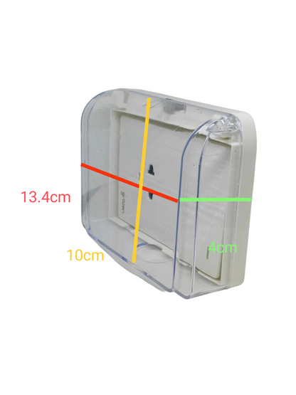Grazen Weatherproof Plate Cover with 1 Gang Universal Outlet with Ground and 1 Way Switch 16A 220V WC-019-W + GW-007