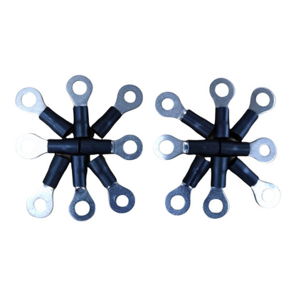 Local Terminal Lugs Ring Type Black Insulation 3.5mm (5Pcs + 5Pcs Free) , Ring Terminal Lugs,  Round Terminal Lugs