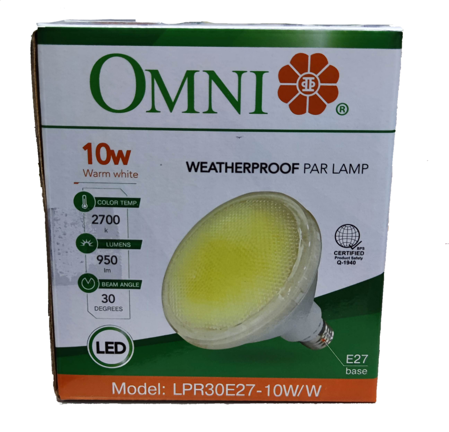 Omni 10W PAR 30 E27 220V Warm White ( Omni) LPR30E27-10W/W, LED PAR 30 10W E27 220V Warm White