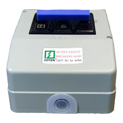 Koten 20A Circuit Breaker with Enclosure 3 Pole 3 Phase KSB ( Koten) ECB, MCB PVC enclosure