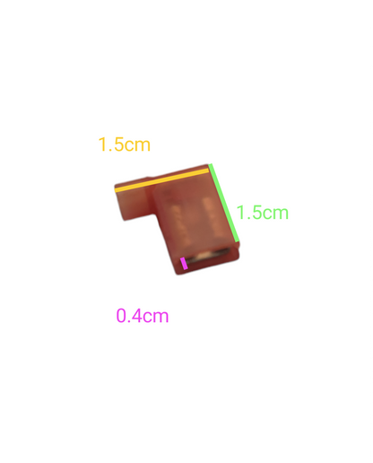 Insulated Female Terminal Lugs Connector L Type 0.30mm to 1.25mm