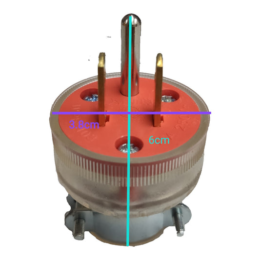 Omni Electrical Rubber Plug Flat Pin with Ground 15A 250V Transparent WPR-103