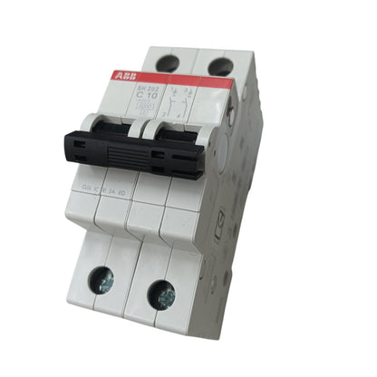 ABB 10A 2 Pole Miniature Circuit Breaker MCB 6KAIC 220V SH202-C10