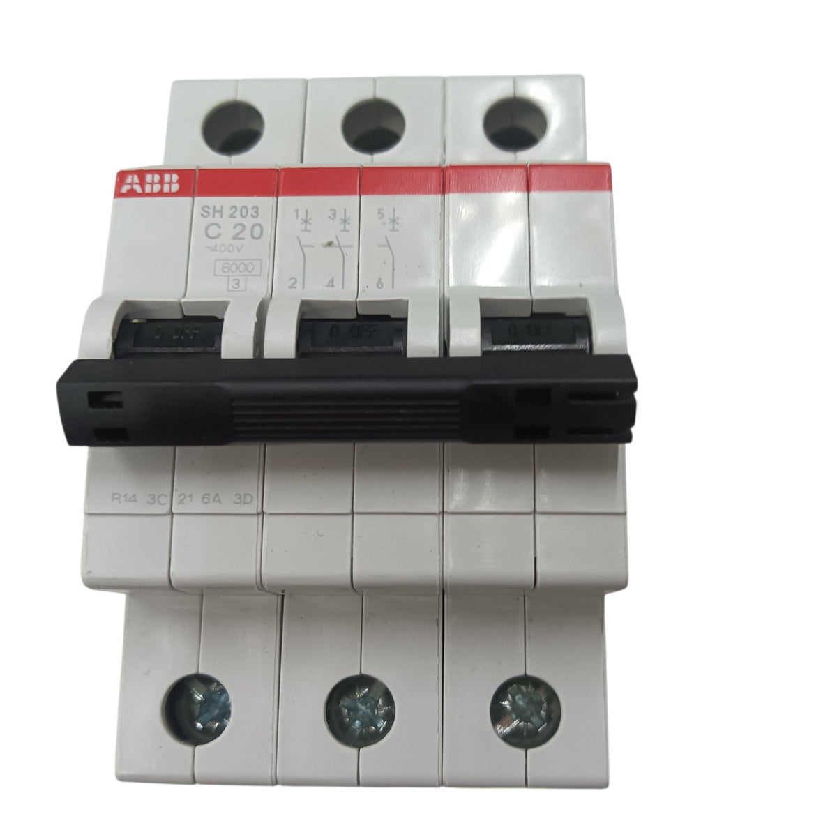 ABB 20A 3 Pole Miniature Circuit Breaker MCB 6KAIC 220V SH203-C20