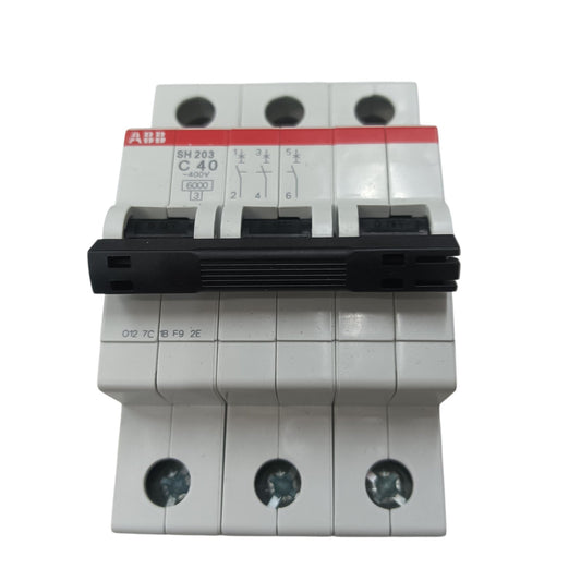 ABB 40A 3 Pole Miniature Circuit Breaker MCB 6KAIC 220V SH203-C40