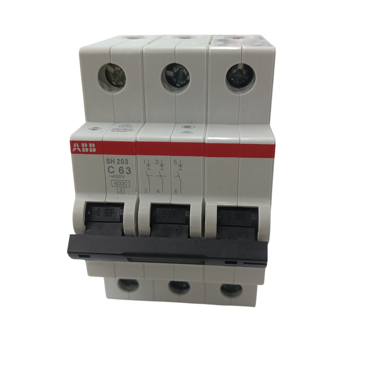 ABB 63A 3 Pole Miniature Circuit Breaker MCB 6KAIC 220V SH203-C63 - view 2