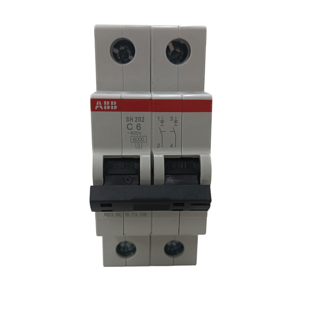 ABB 6A 2 Pole Miniature Circuit Breaker MCB 6KAIC 220V SH202-C6