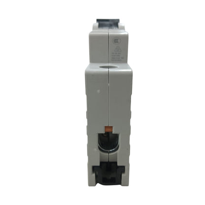 A gray modular electrical component, likely a DIN rail module, shown from the front against a plain white background.