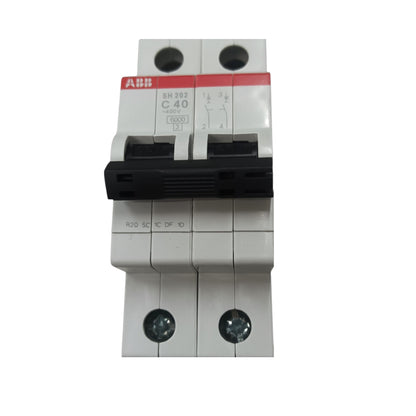 ABB MCB Miniature Circuit Breaker  40A 2  Pole 6 Kaic 220v SH202-C40