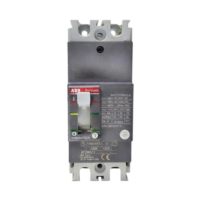 ABB Formula SACE 4-pole contactor with a gray plastic housing, white terminal blocks, and a white switch handle, shown on a white background.