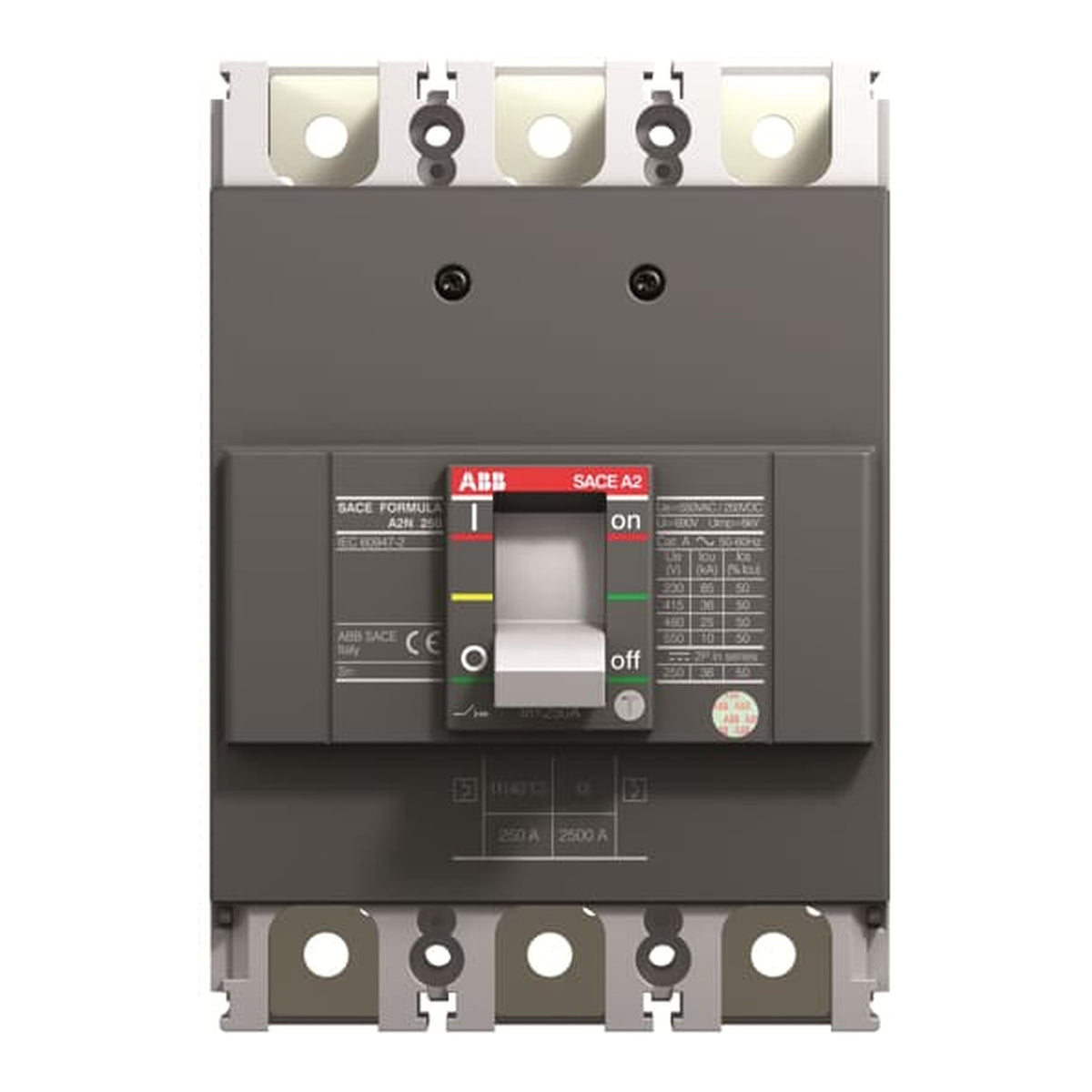ABB SACE Formula A2 250AF MCCB front view