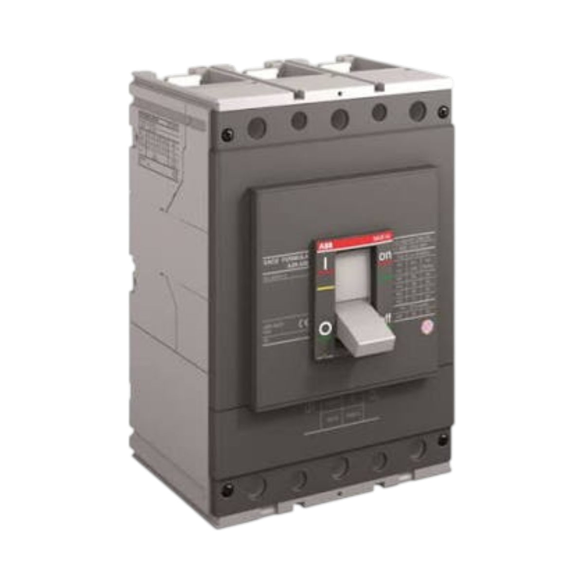 A Schneider Electric ELCI 3P modular circuit breaker with a dark gray housing, silver metal terminal caps, and a front-mounted switch handle.