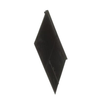 A single black, diamond-shaped plastic or rubber component with folded edges, shown against a plain white background.