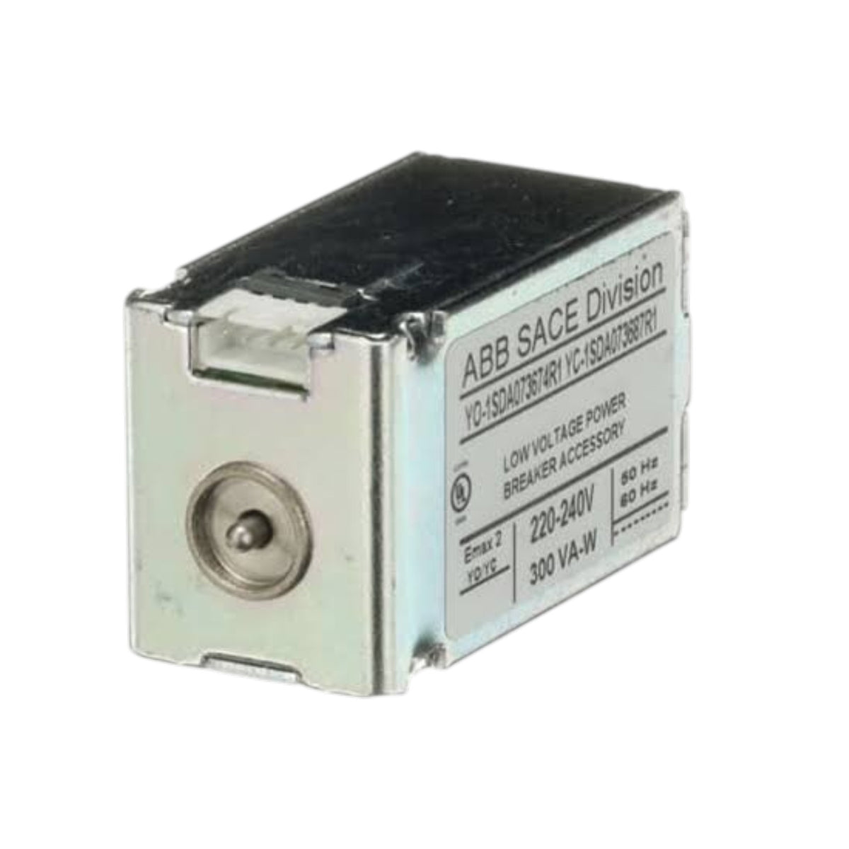 ABB SACE Division low voltage power breaker accessory, model VC-45DA0781601, shown on a plain white background.