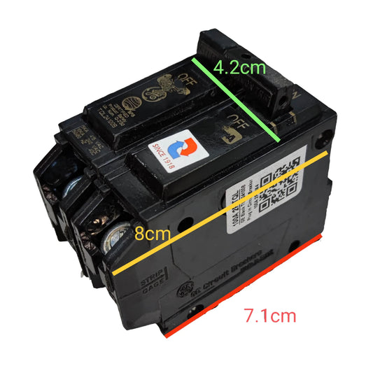 ABB or GE 100A 2Pole 10KAIC 220V Circuit Breaker Single Phase Plug-in TQL24100B