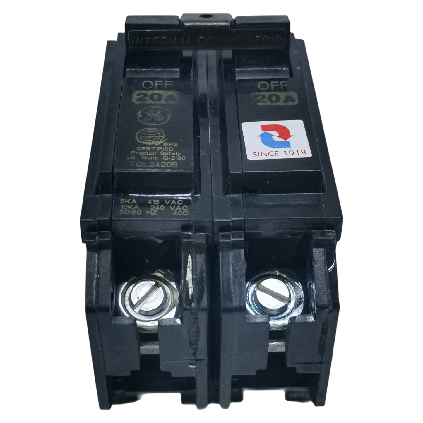 ABB or GE Circuit Breaker 20A 2 Pole 10KAIC 220V Single Phase Plug-in Single Phase TQL2420B