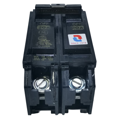 ABB or GE Circuit Breaker 20A 2 Pole 10KAIC 220V Single Phase Plug-in Single Phase TQL2420B