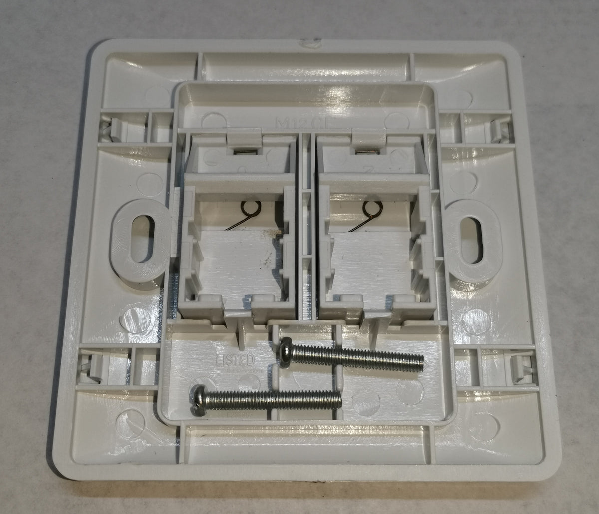Electx Electrical Supply industrial 2 port wall plate with mounting screws for electrical outlets