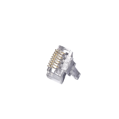 Metallic connector on a white background