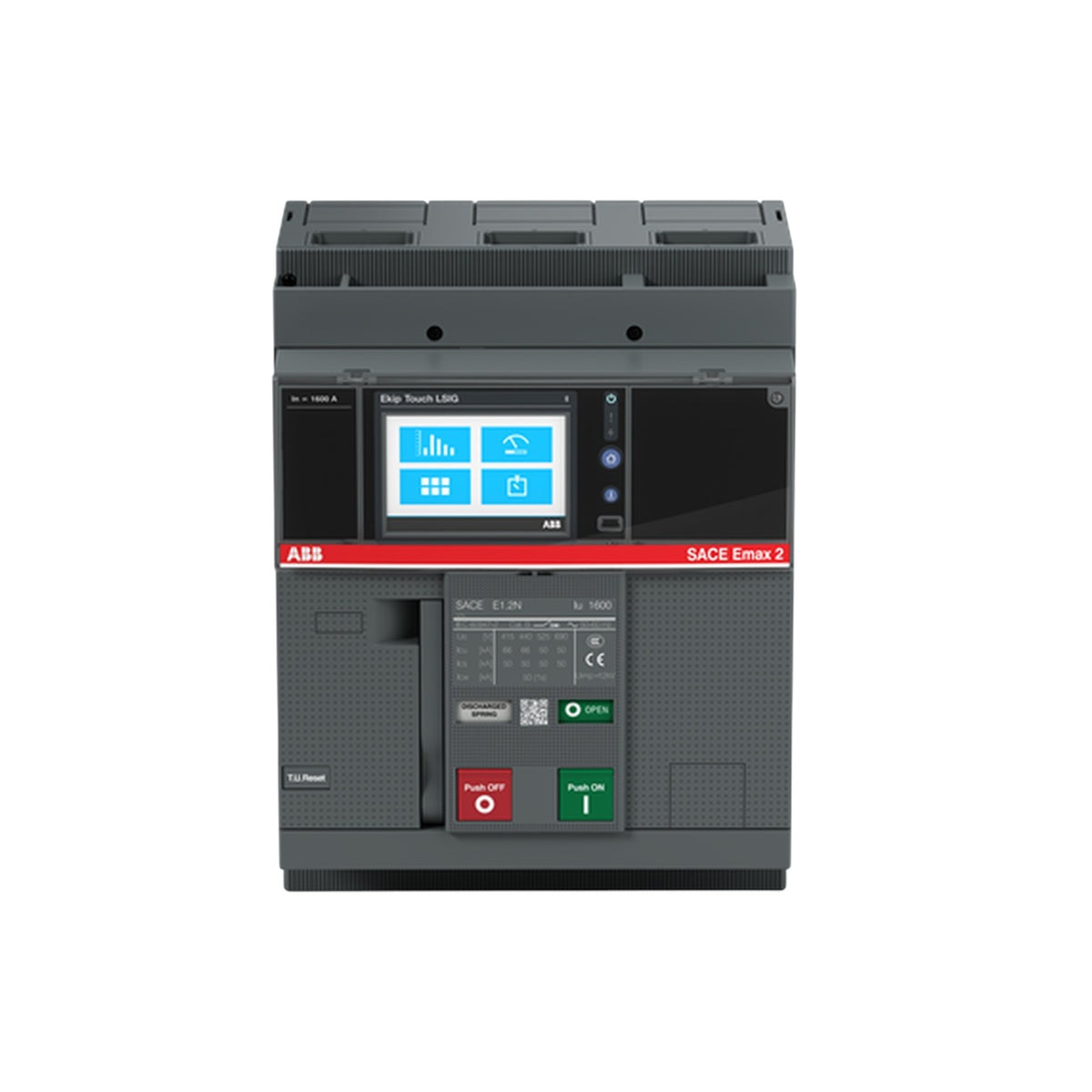 ABB SACE EMAX 2 1250A 3P Air Circuit Breaker Industrial Fixed Type 50KAIC 690V EKIP Touch LSIG IEC 60947-2 SACE EMAX 2 E1.2N1250A3P