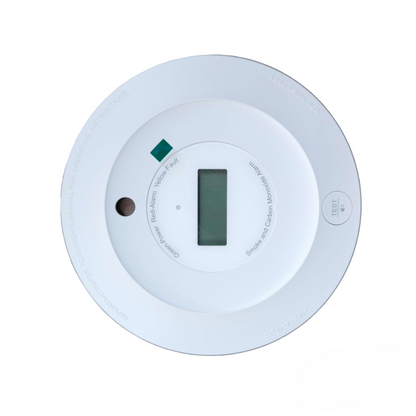 Aegislink Smoke Alarm with Carbon Monoxide detector in white for home safety monitoring
