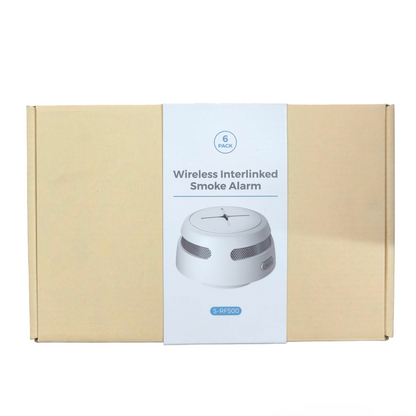 Aegislink wireless interlinked smoke alarm six pack boxed set for home safety