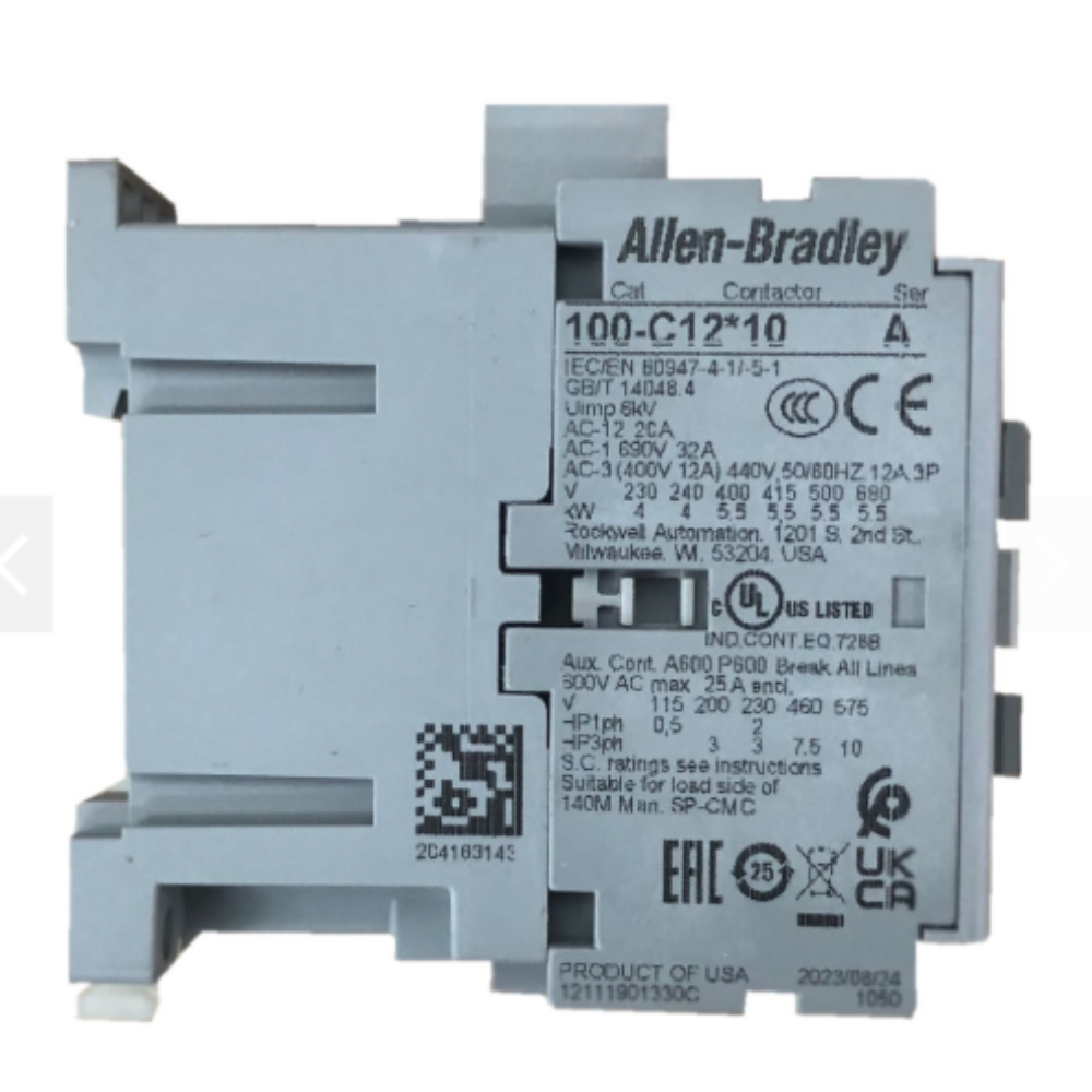 Allen Bradley 100-C12L10 3pole contactor 12 AMPS  208-240V AC coil